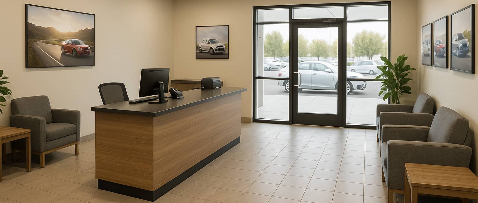 Llandudno Vehicle Rentals office lobby